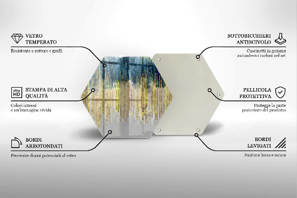 Tabla de cortar de vidrio Abstracción del diseñador