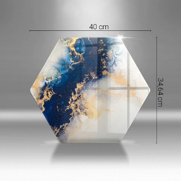 Tabla de cortar de vidrio Abstracción con azul