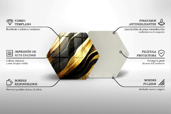 Tabla de cortar de vidrio Abstracción elegante