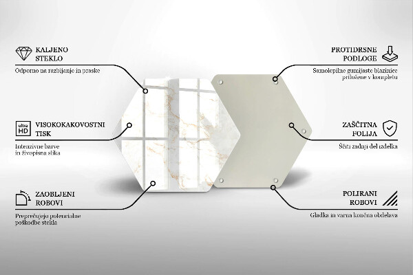 Tabla de cortar de vidrio Piedra de mármol elegante