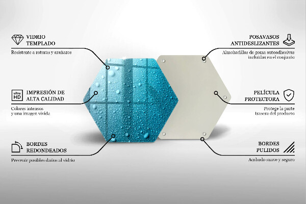 Tabla de cortar de vidrio Gotas de agua