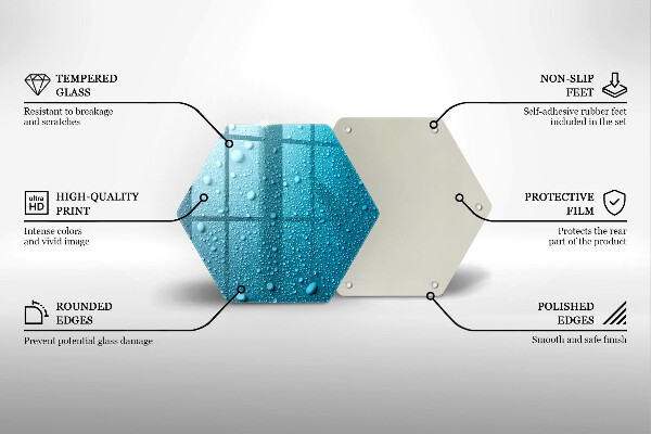 Tabla de cortar de vidrio Gotas de agua