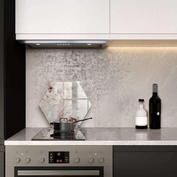 Tabla de cortar de vidrio Peonías pastel