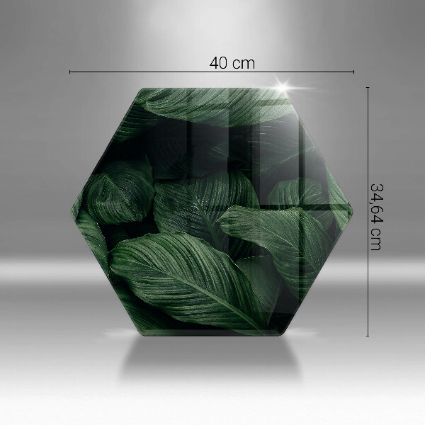 Tabla de cortar de vidrio Hojas oscuras