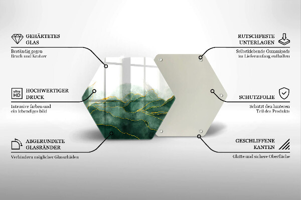 Tabla de cortar de vidrio Naturaleza abstracta