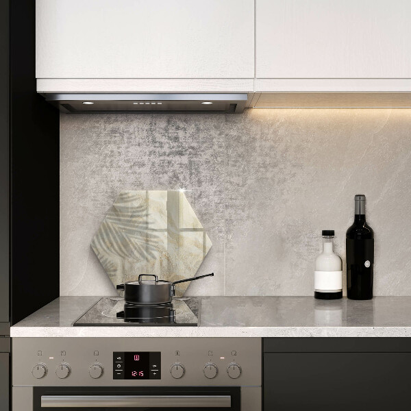 Tabla de cortar de vidrio Hojas de palma y arena