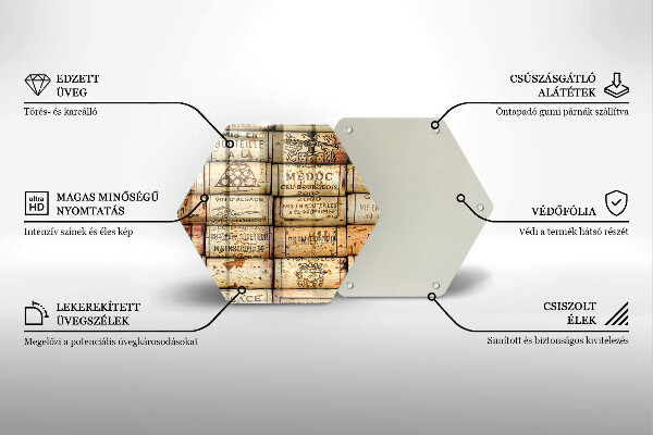 Tabla de cortar de vidrio Corchos de vino viejos