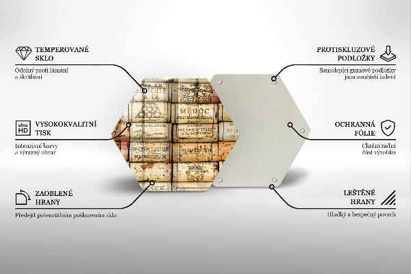 Tabla de cortar de vidrio Corchos de vino viejos