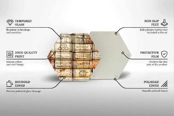 Tabla de cortar de vidrio Corchos de vino viejos