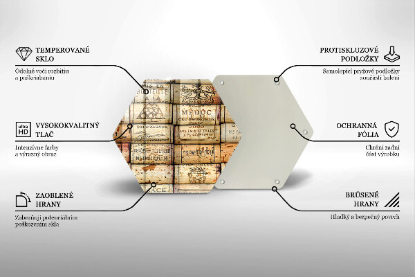 Tabla de cortar de vidrio Corchos de vino viejos