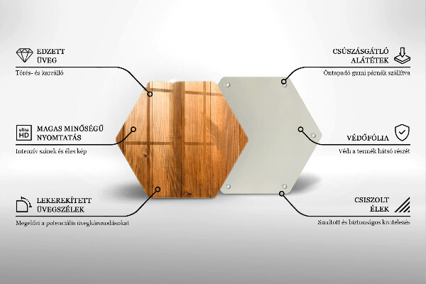 Tabla de cortar de vidrio Tablones de madera