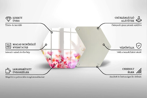 Tabla de cortar de vidrio Prado de flores