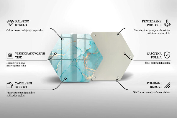 Tabla de cortar de vidrio Abstracción de piedra