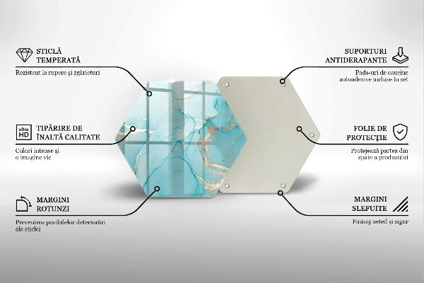 Tabla de cortar de vidrio Abstracción de piedra