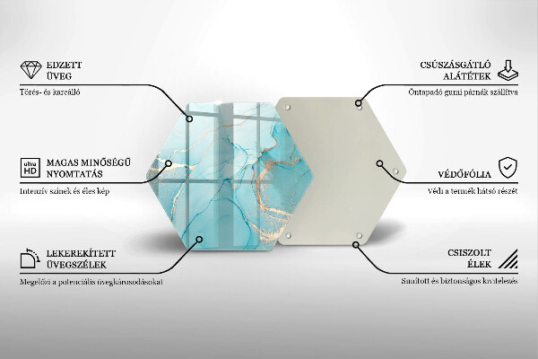 Tabla de cortar de vidrio Abstracción de piedra