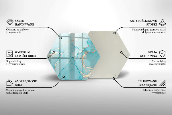 Tabla de cortar de vidrio Abstracción de piedra