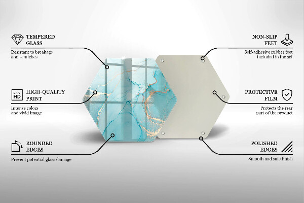 Tabla de cortar de vidrio Abstracción de piedra