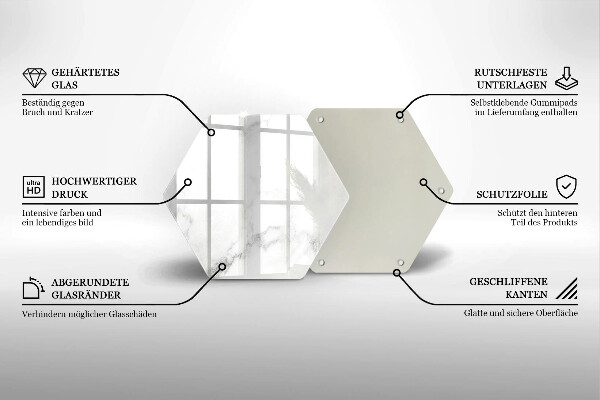 Tabla de cortar de vidrio Mármol moderno