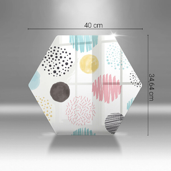 Tabla de cortar de vidrio Formas pintadas