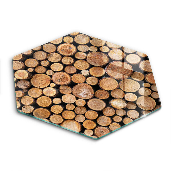 Tabla de cortar de vidrio Troncos de árboles
