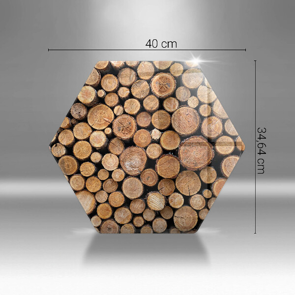 Tabla de cortar de vidrio Troncos de árboles
