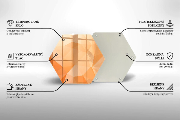 Tabla de cortar de vidrio Fondo geométrico