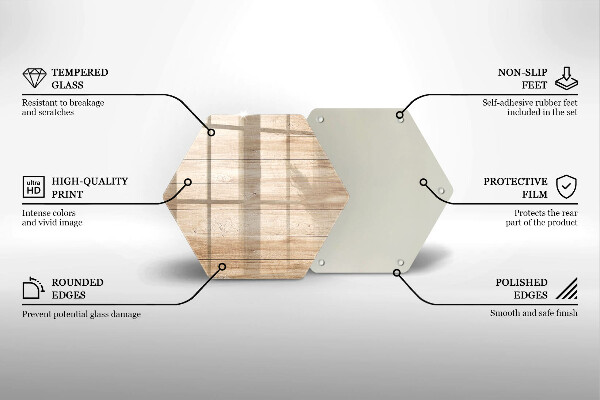 Tabla de cortar de vidrio Tablones de madera