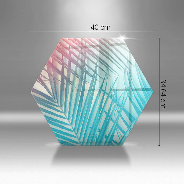 Tabla de cortar de vidrio Hojas pastel