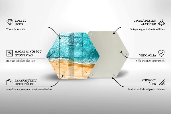 Tabla de cortar de vidrio Orilla de la playa y mar
