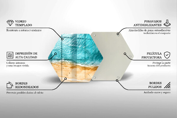 Tabla de cortar de vidrio Orilla de la playa y mar