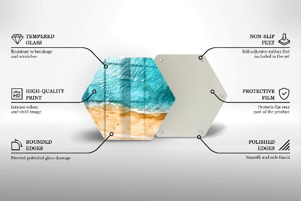 Tabla de cortar de vidrio Orilla de la playa y mar