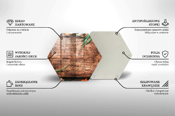 Tabla de cortar de vidrio Tablero de cocina de madera