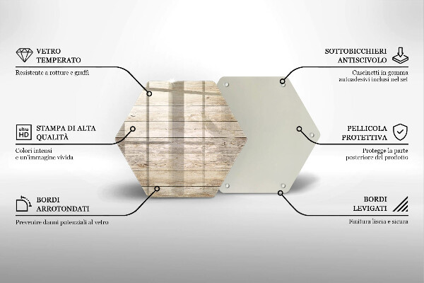 Tabla de cortar de vidrio Tablones de madera