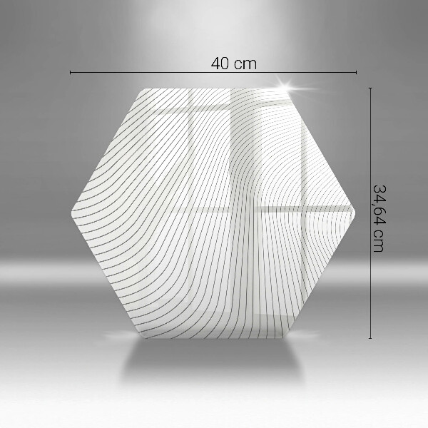 Tabla de cortar de vidrio Patrón de líneas modernas