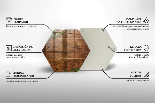 Tabla de cortar de vidrio Tablas y hojas de madera