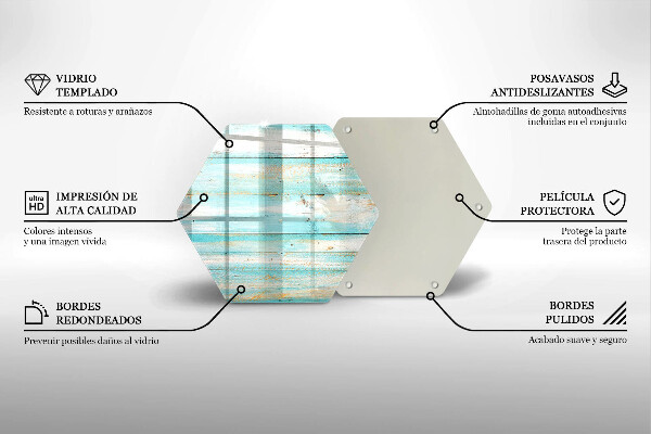 Tabla de cortar de vidrio Tableros de madera antiguos