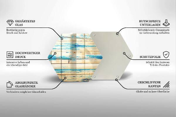 Tabla de cortar de vidrio Tableros de madera retro