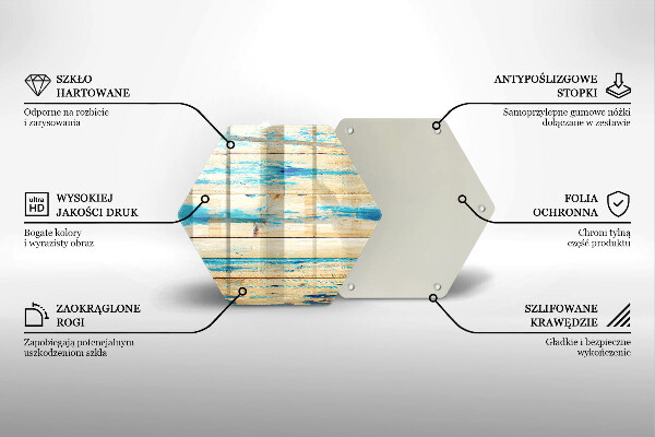 Tabla de cortar de vidrio Tableros de madera retro