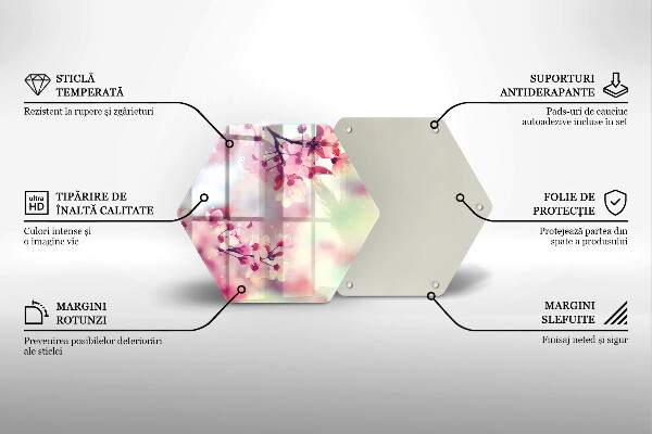 Tabla de cortar de vidrio Flores de manzana de la naturaleza