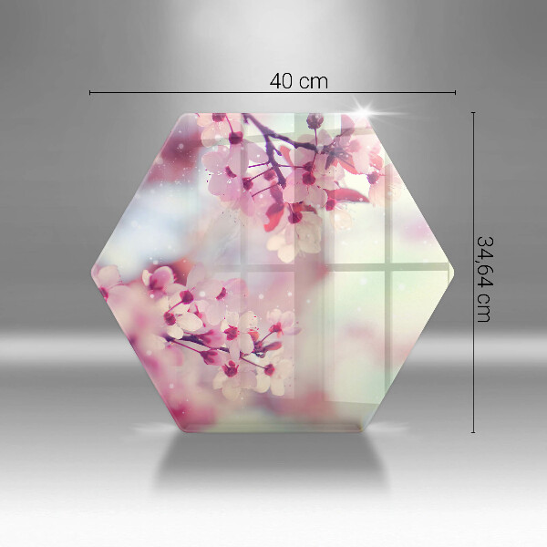 Tabla de cortar de vidrio Flores de manzana de la naturaleza