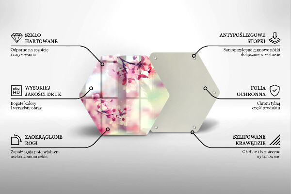 Tabla de cortar de vidrio Flores de manzana de la naturaleza