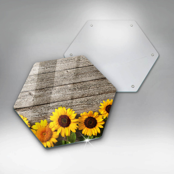 Tabla de cortar de vidrio Girasoles en tablas
