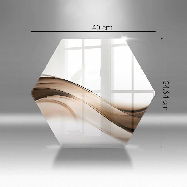 Tabla de cortar de vidrio Líneas marrones abstractas