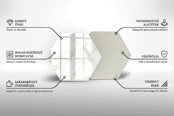 Tabla de cortar de vidrio Piedra de mármol decorativa