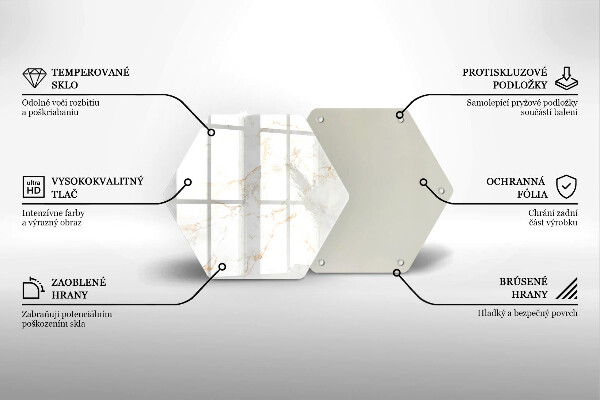 Tabla de cortar de vidrio Piedra de mármol decorativa