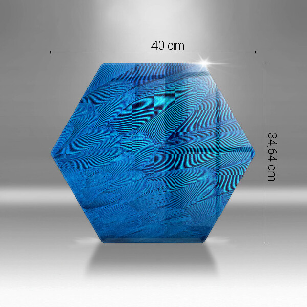 Tabla de cortar de vidrio Plumas de ave