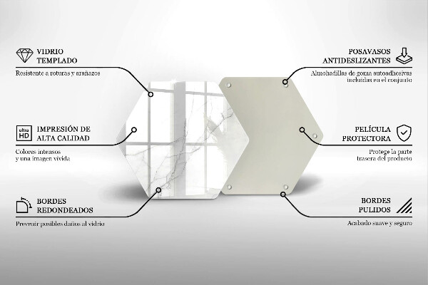 Tabla de cortar de vidrio Fondo de piedra de mármol