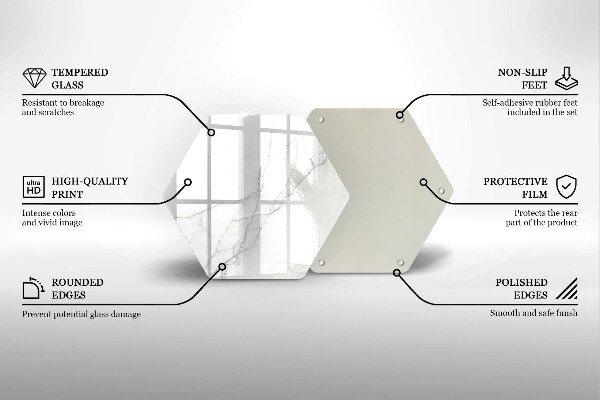 Tabla de cortar de vidrio Fondo de piedra de mármol