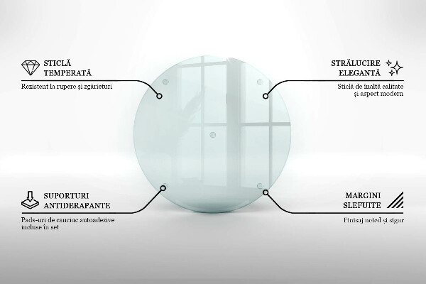 De vidrio templado transparente 30 cm