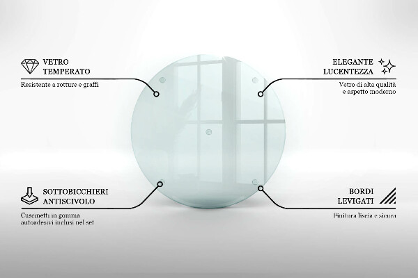 De vidrio templado transparente 30 cm